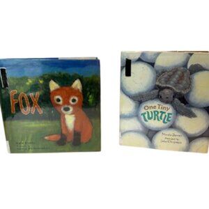 One Tiny Turtle by Nicola Davies & Fox by Kate Banks Childrens Hardcover Books